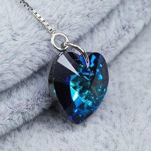 Swarovski Crystal Sapphire Heart Of The Sea Dangle..